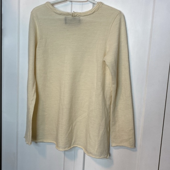 Barbara Lang Paris | Cream Long Sleeve knit Top - 100% Wool - oversized fit - m - Picture 7 of 7